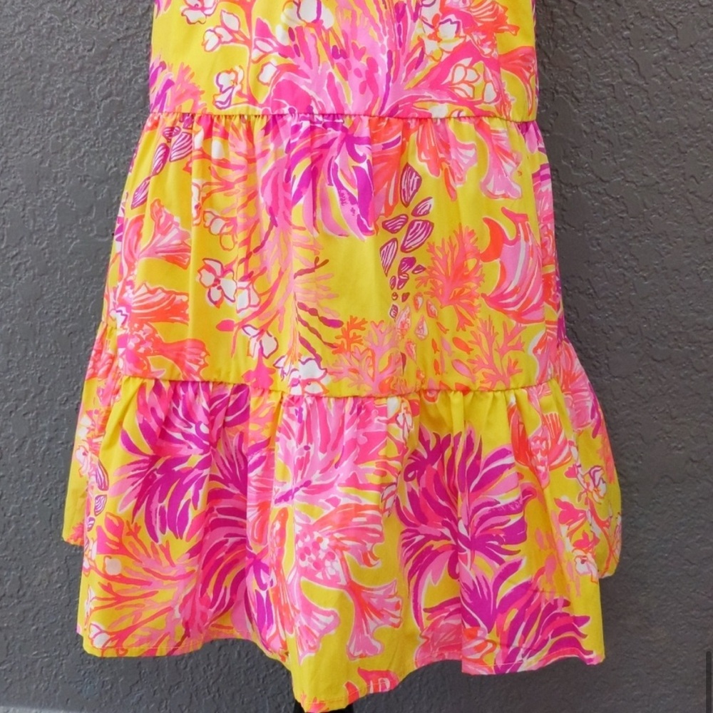 Lilly Pulitzer Vibrant Floral Sundress size LARGE ☀️☀️ - Picture 2 of 8